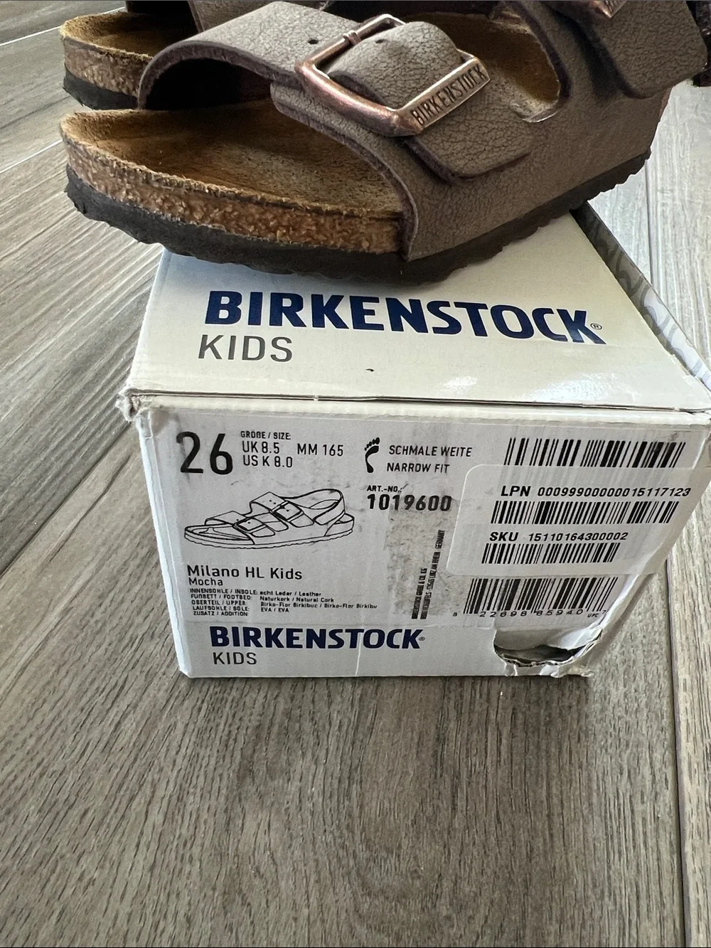 Birkenstock Kids Brown Double Strap Sandals with Buckles